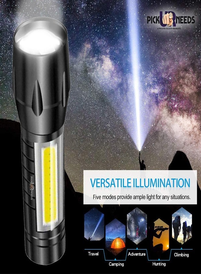 اختر احتياجاتك مصباح طوارئ LED قابل لإعادة الشحن بقوة 9 واط، مزود بخاصية التكبير/التصغير بثلاثة أوضاع، مناسب للبحث بعيد المدى. - Image 3